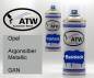 Preview: Opel, Argonsilber Metallic, GAN: 400ml Sprühdose + 400ml Klarlack - Set, von ATW Autoteile West.